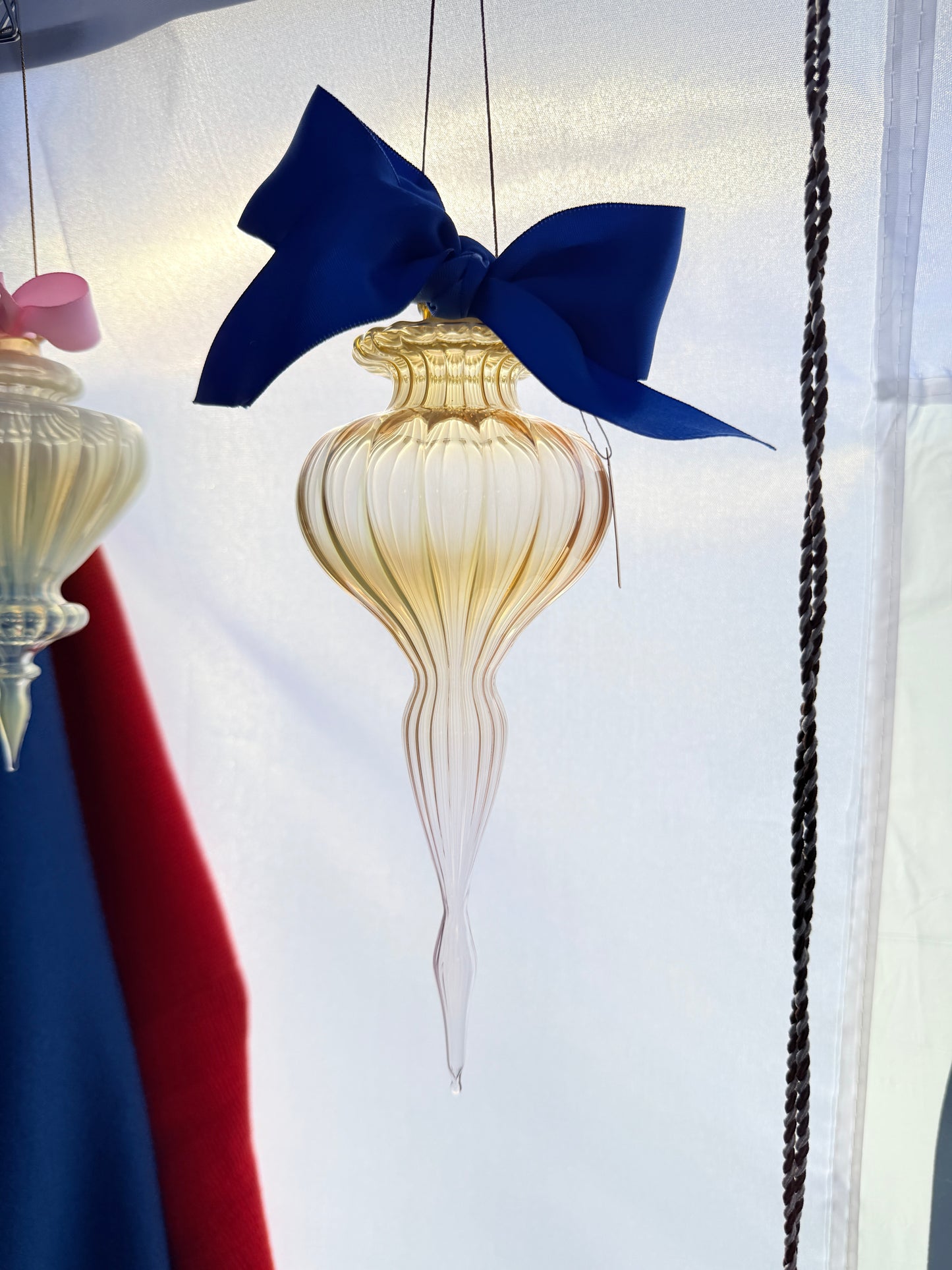 Marzipan Silver Fumed with Royal Blue Bow