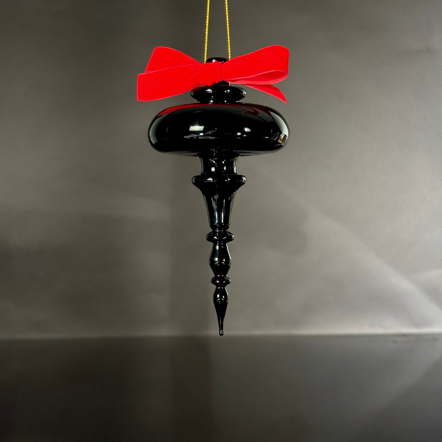 Black Swan with Velvet Crimson Bow