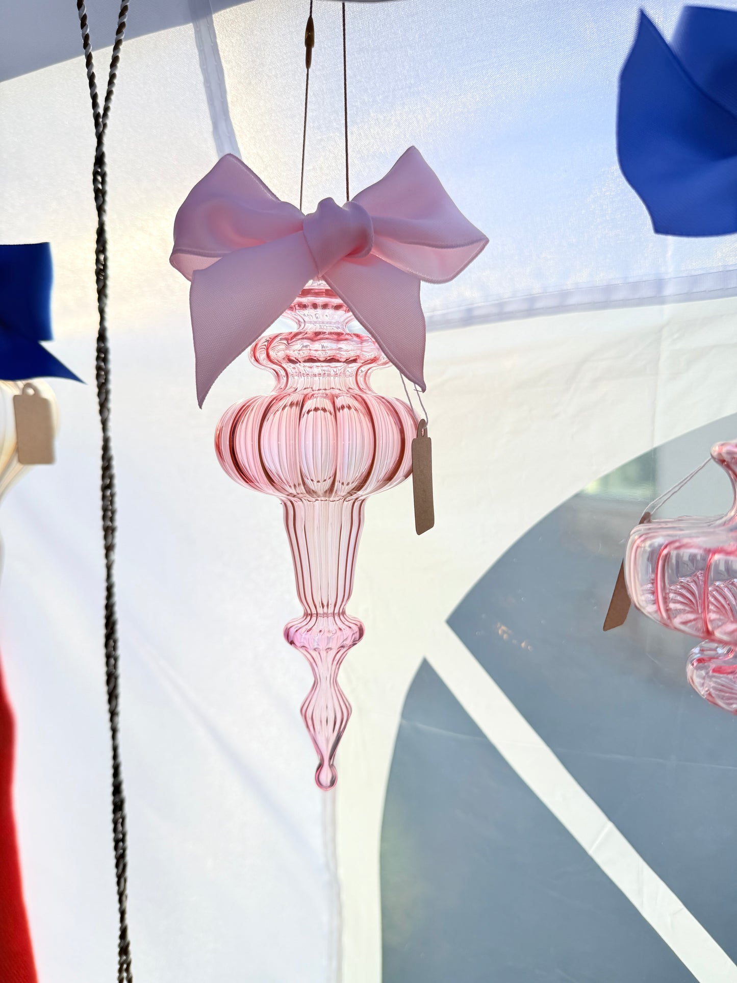 Sugarplum with 24k Gold and Silver Fume with Baby Pink Bow