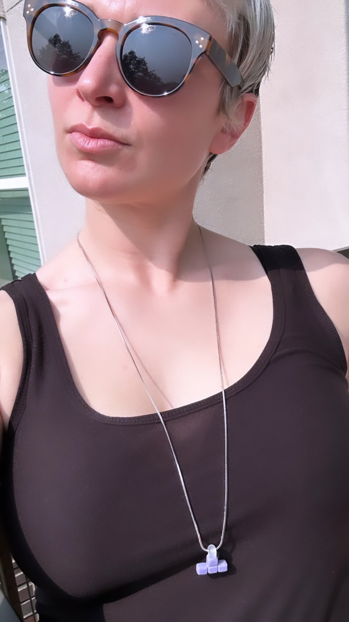 Tetris “T” Block Pendant in Wisteria