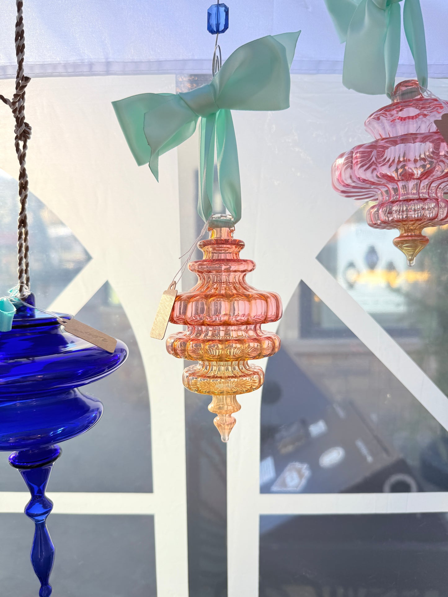 Sugarplum with 24k Gold and Silver Fume with Mint Bow