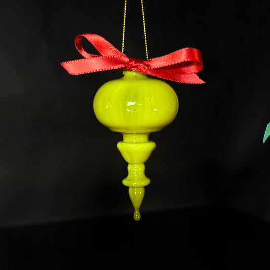 Grinch with Satin Crimson Bow