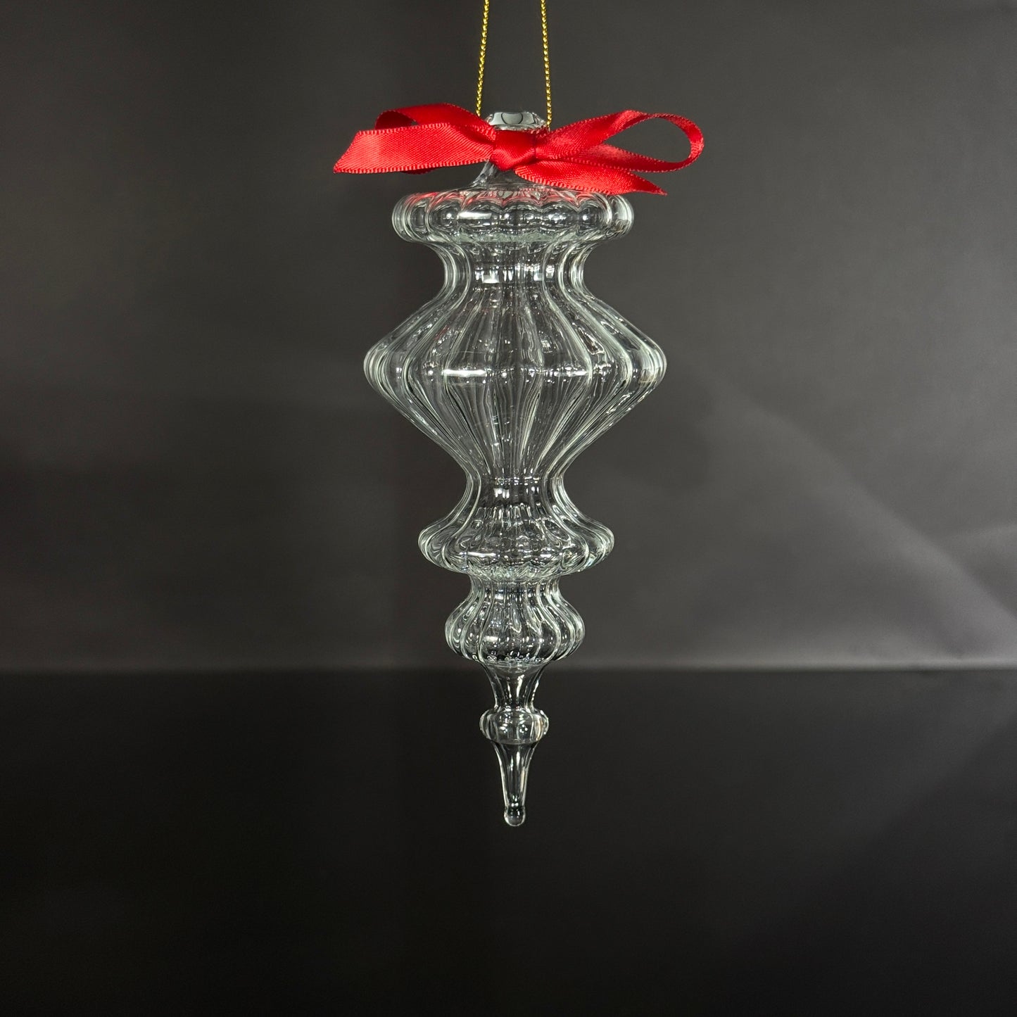 Snowflake with Satin Crimson Bow