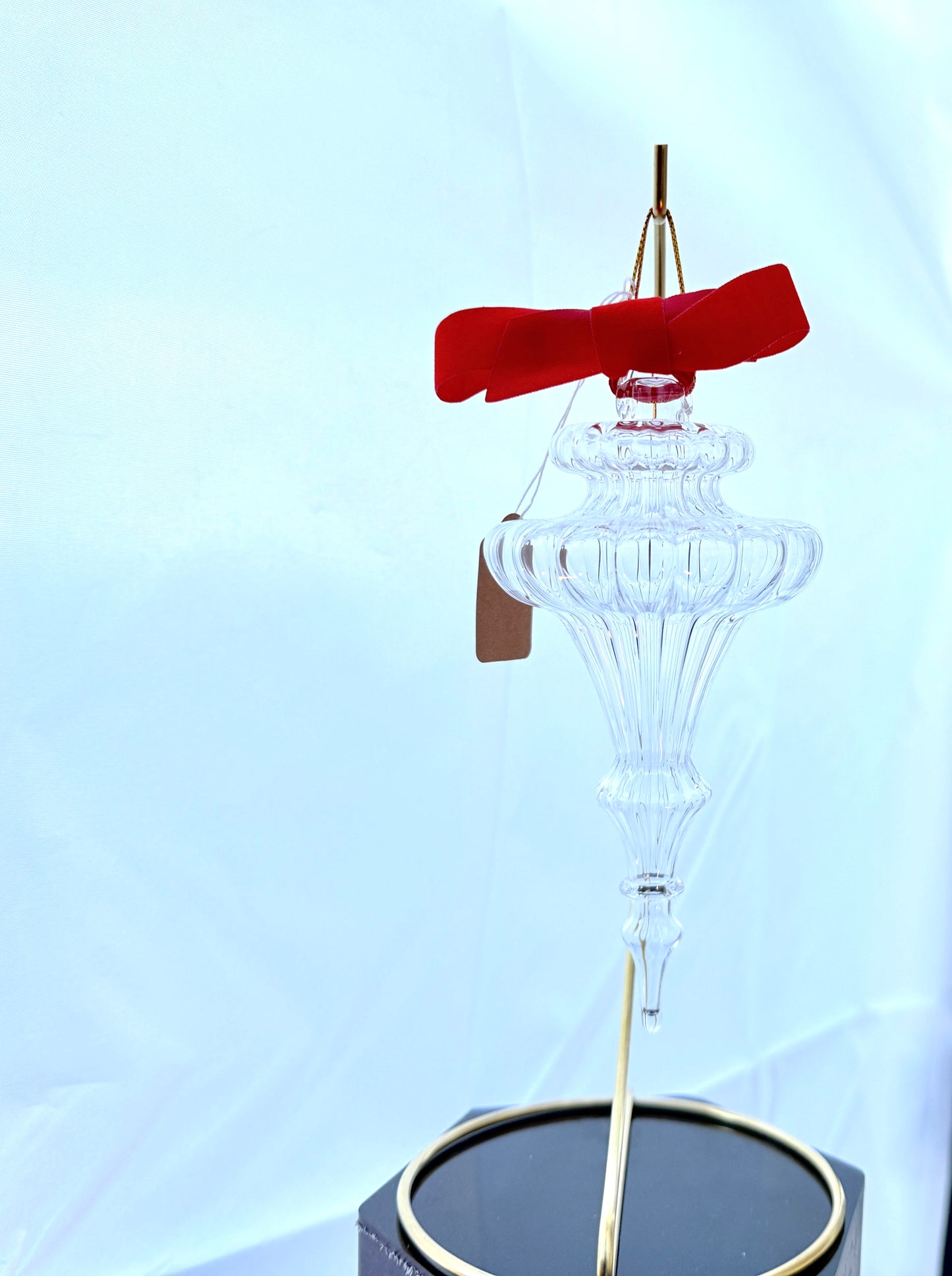 Snowflake with Velvet Crimson Bow