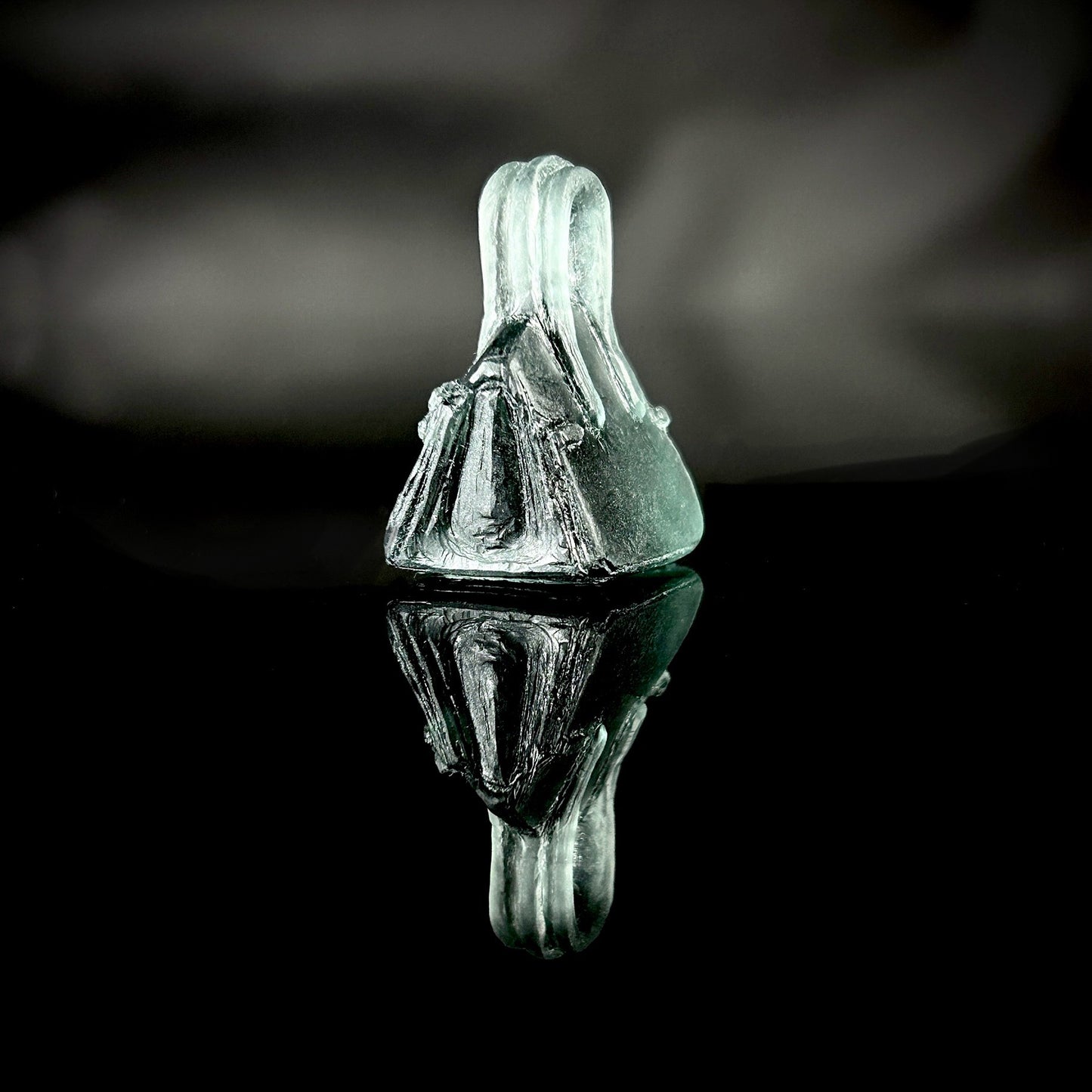 Birkin 30 in Vert Anglais on Swift Leather- Hand Carved Glass Pendant