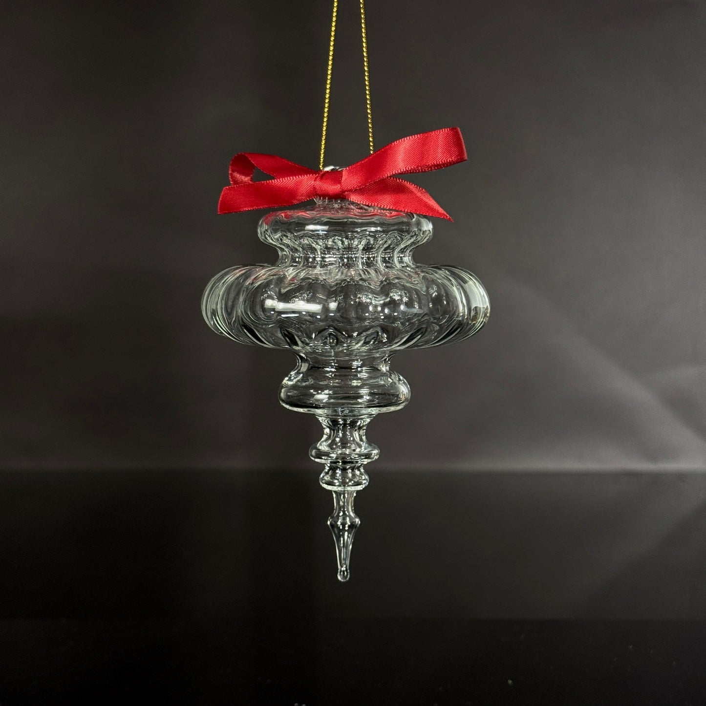 Snowflake with Satin Crimson Bow