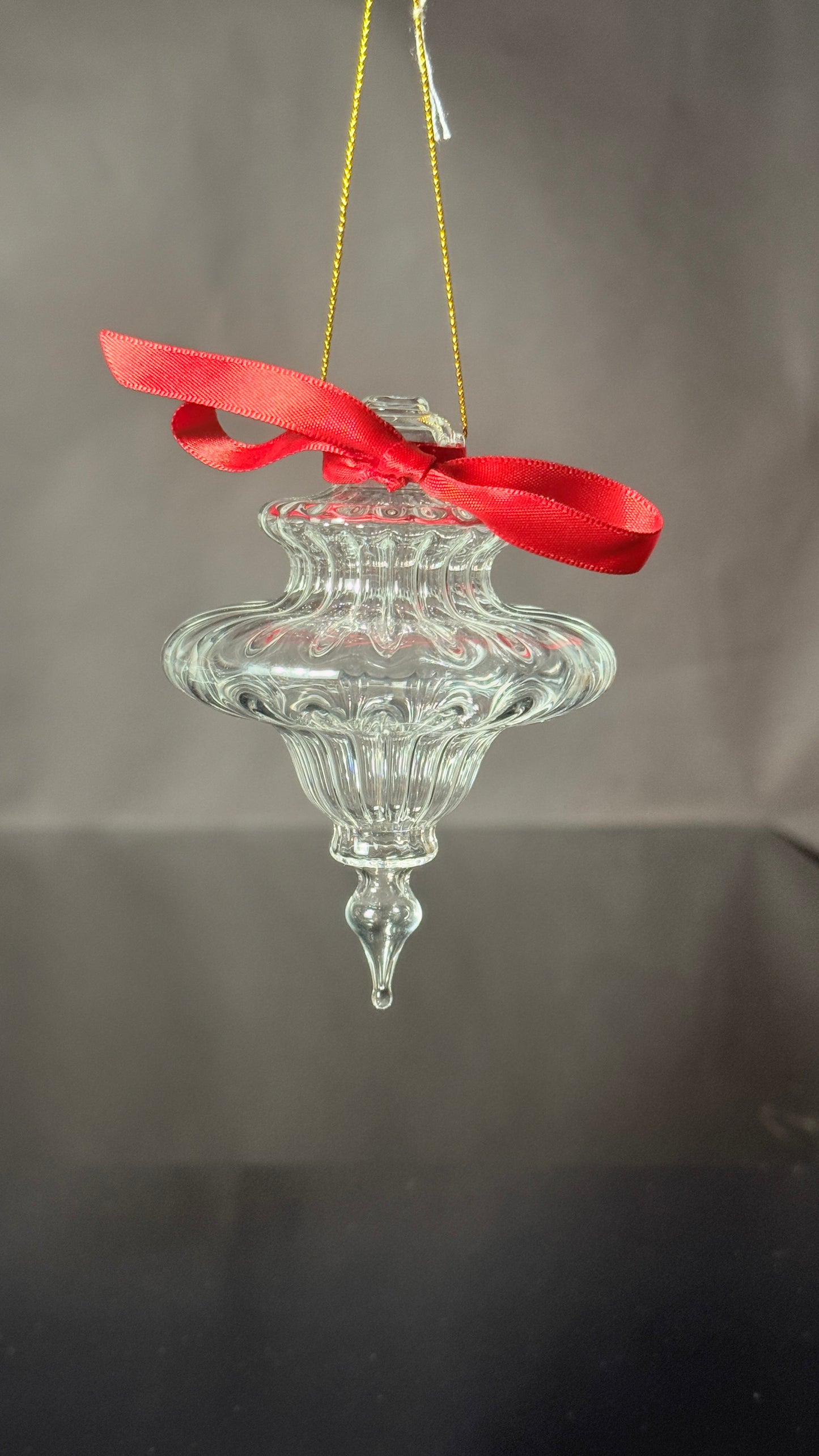 Snowflake with Satin Crimson Bow