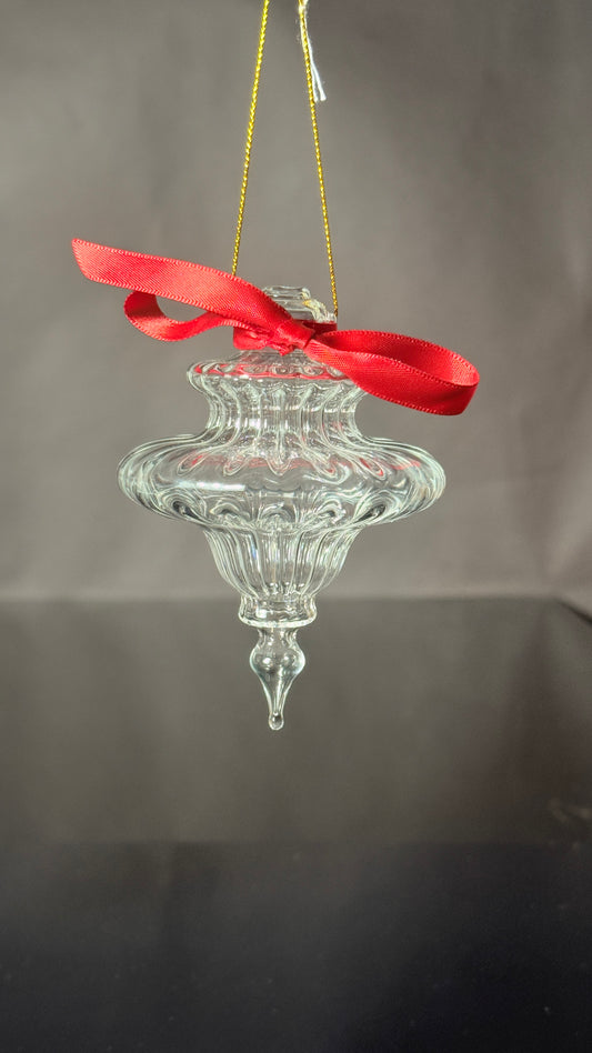 Snowflake with Satin Crimson Bow