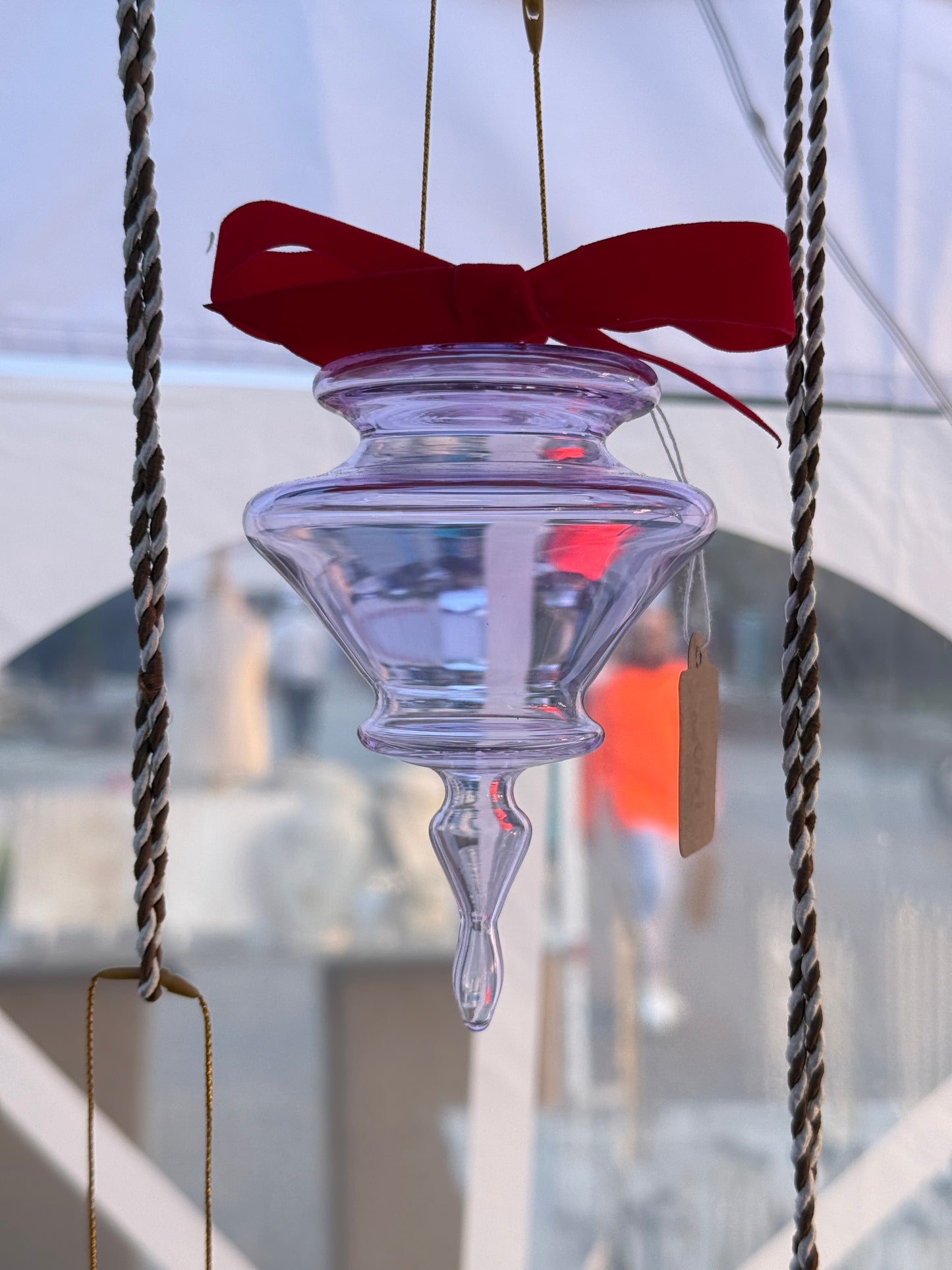 Lavender with  Velvet Chrimson Bow