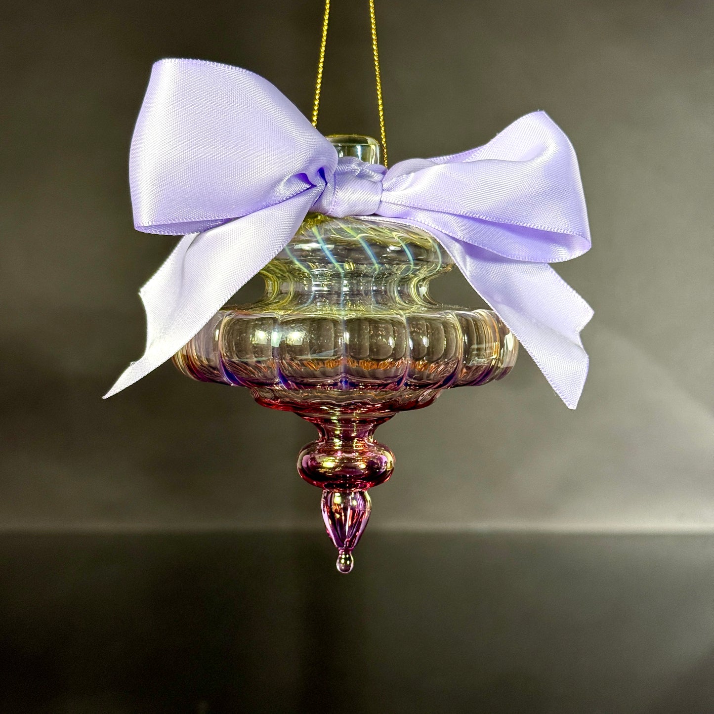 Sugarplum Two Tone with 24k Gold and Silver with Lilac Bow