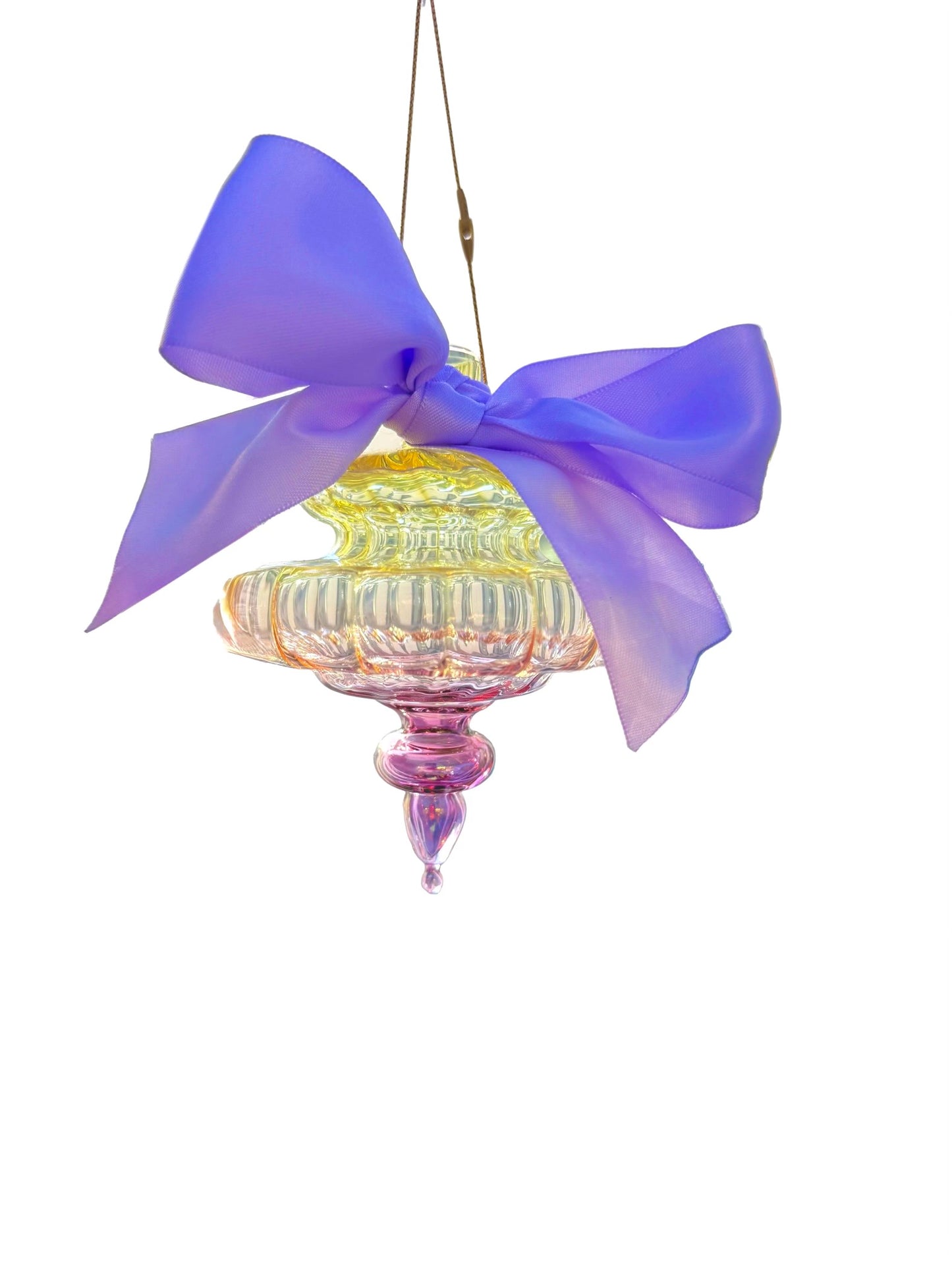 Sugarplum Two Tone with 24k Gold and Silver with Lilac Bow