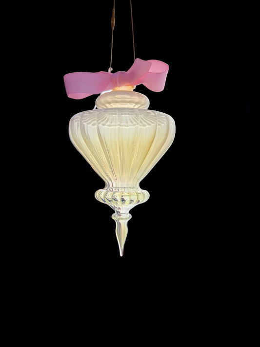 Marzipan Silver Fume with Ballet Slipper Pink Bow