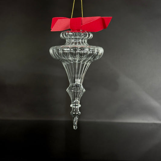 Snowflake with Velvet Crimson Bow