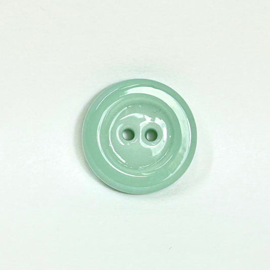 Mint Glass Button Marble Holder