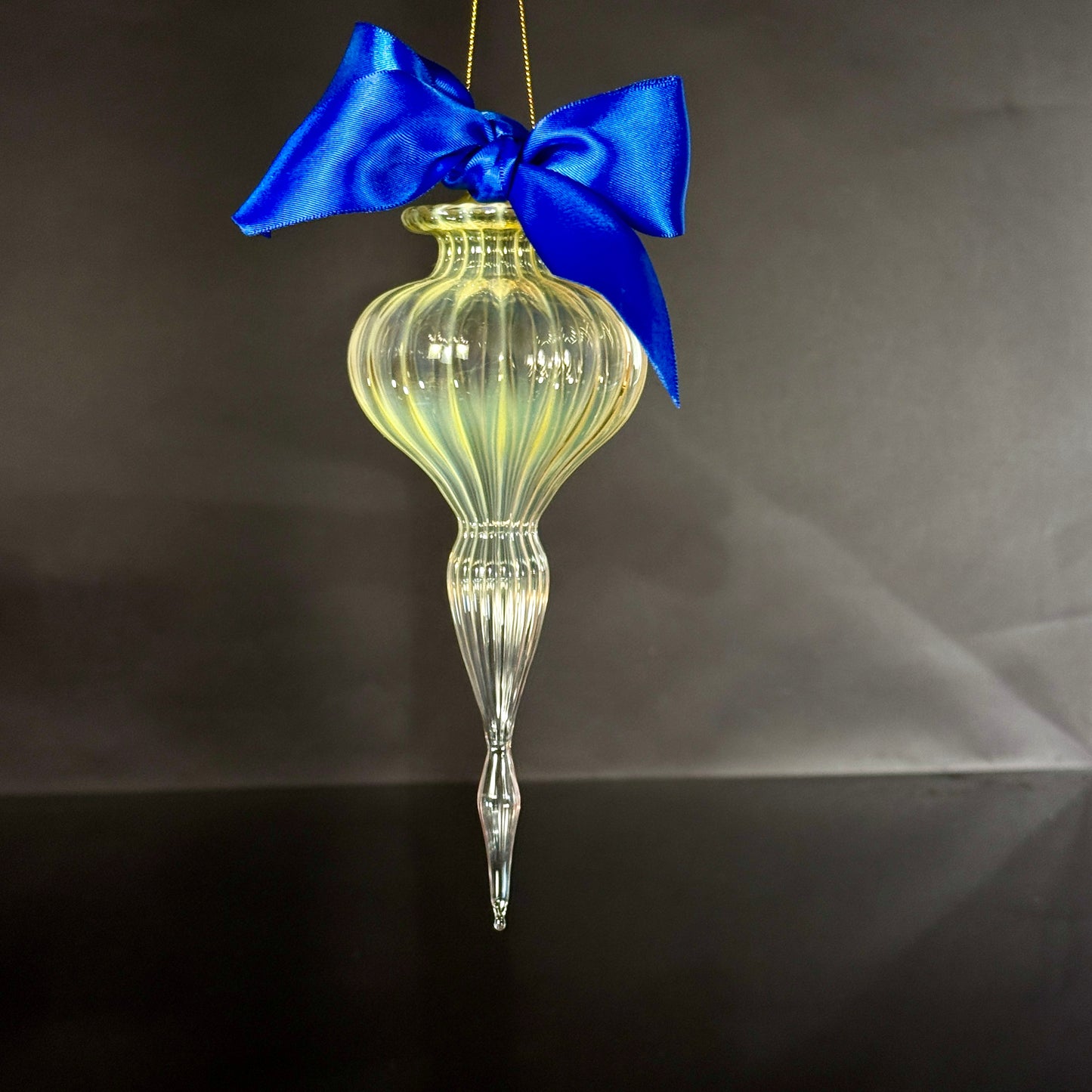 Marzipan Silver Fumed with Royal Blue Bow