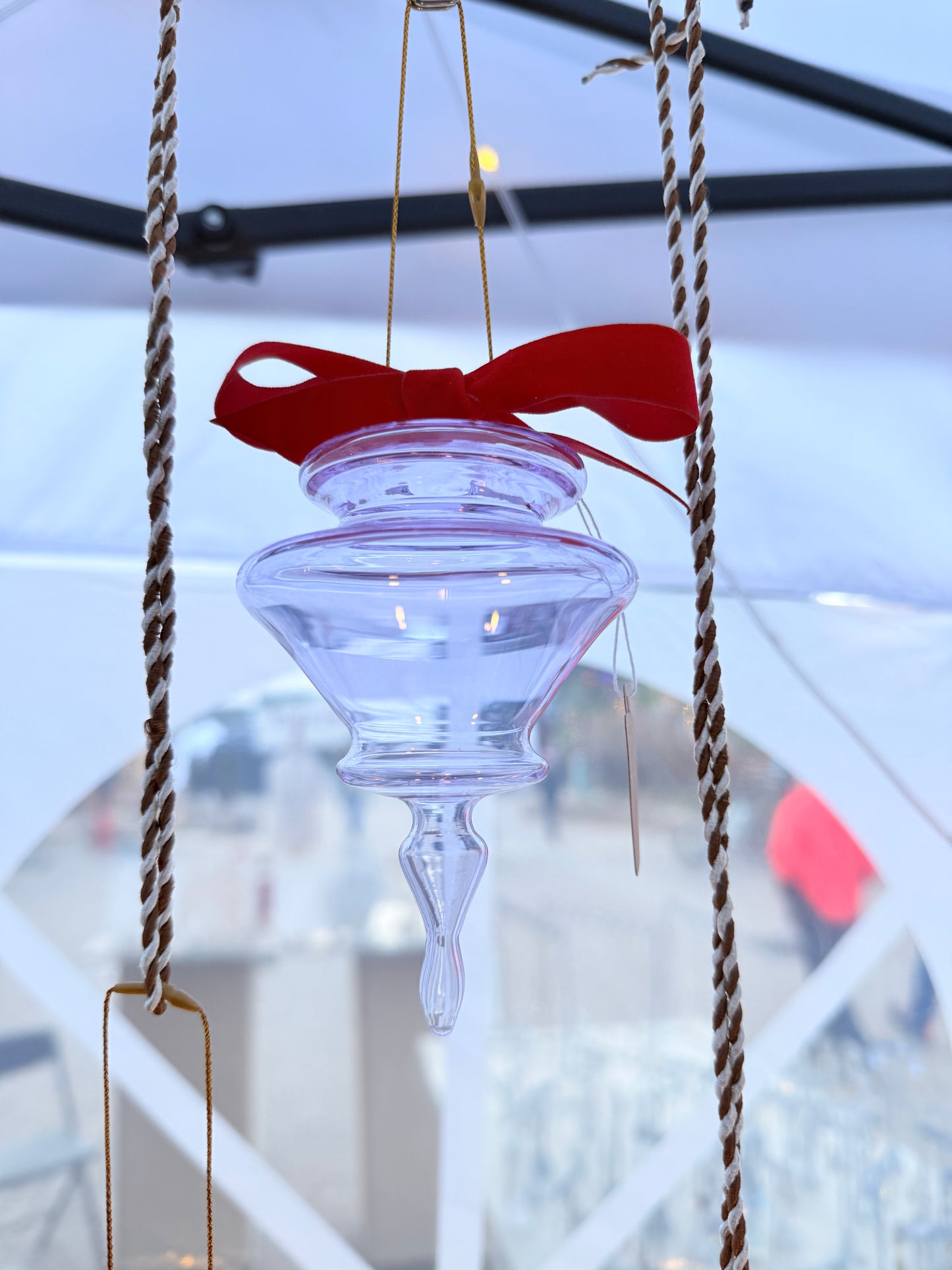 Lavender with  Velvet Chrimson Bow