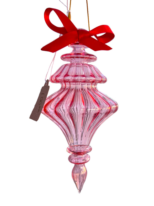 Sugarplum with 24k Gold and Silver Fume with Satin Crimson Bow