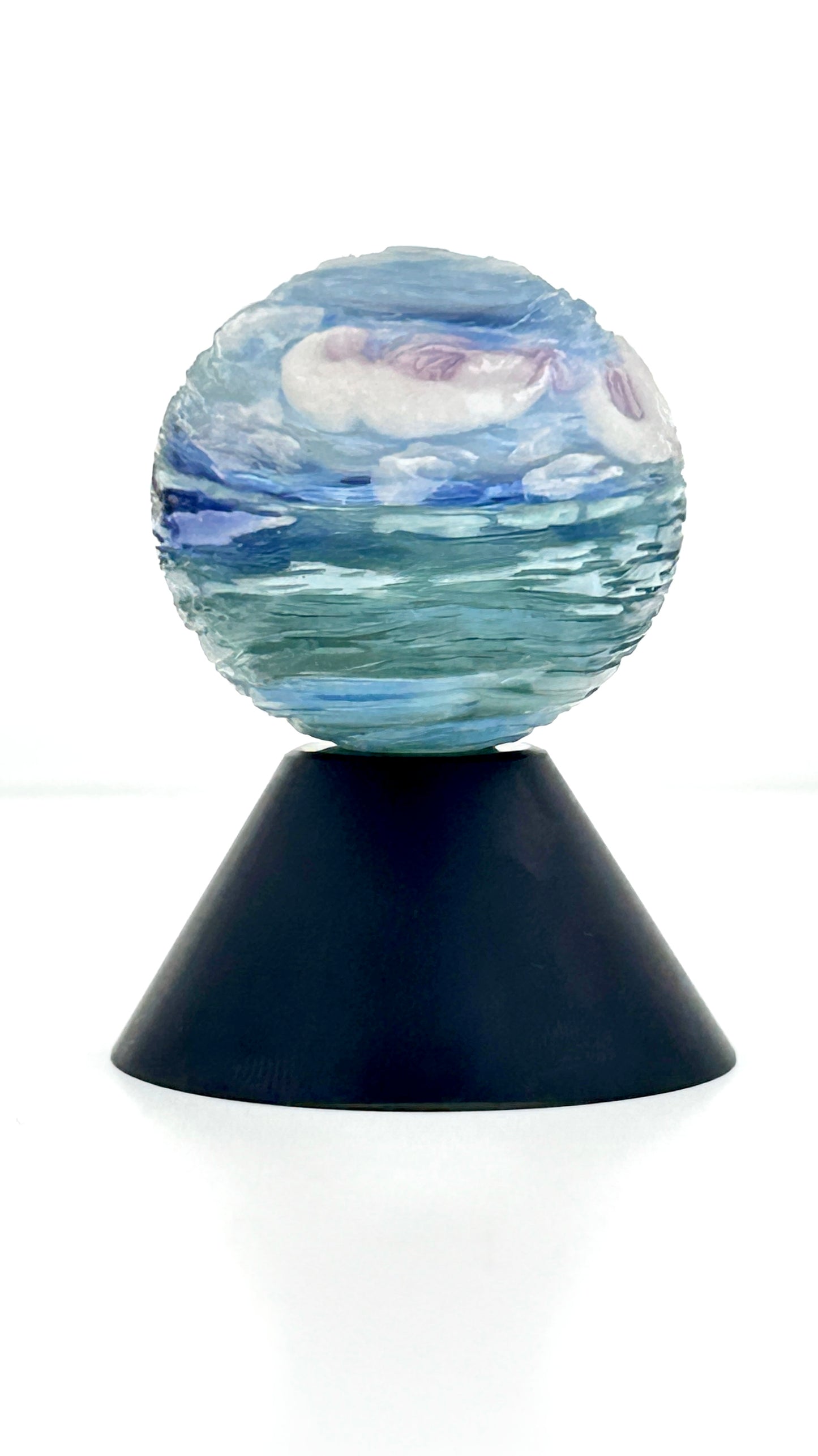Island Time Carved Glass Painting Marble- large