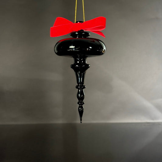 Black Swan with Velvet Crimson Bow