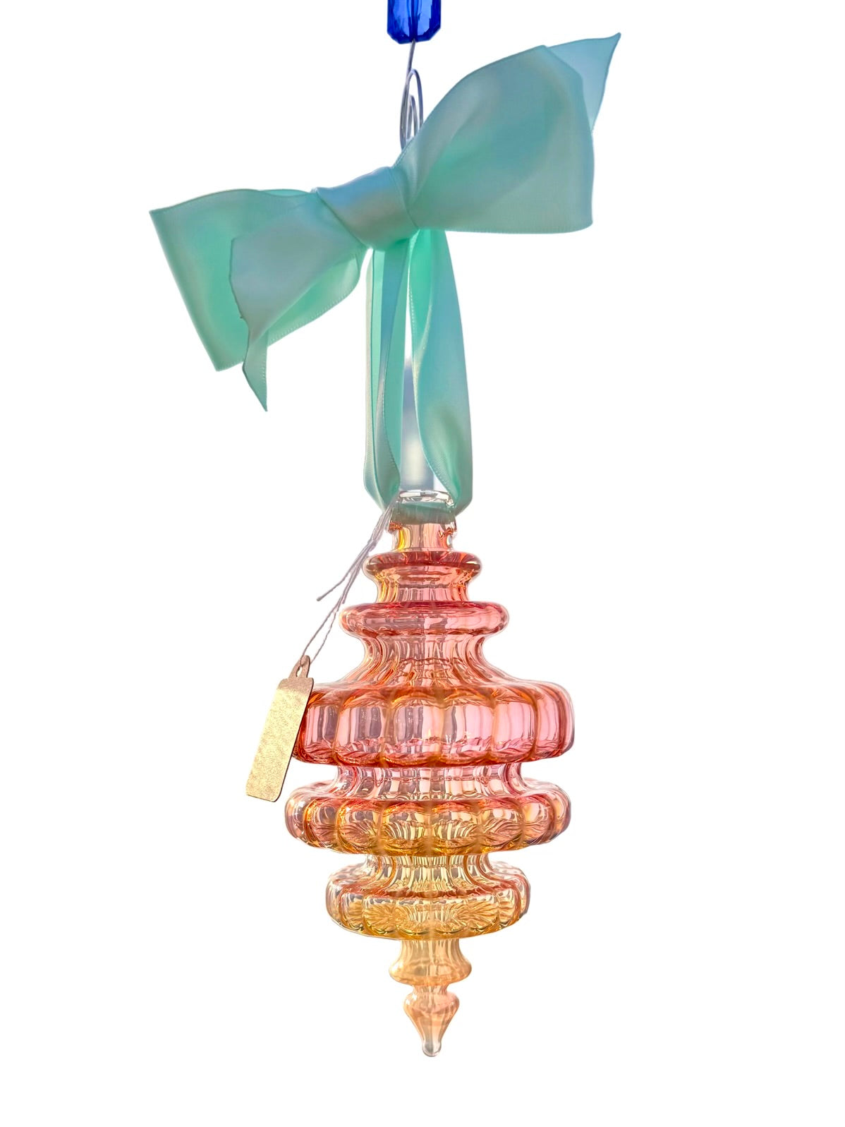 Sugarplum with 24k Gold and Silver Fume with Mint Bow