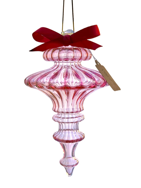 Sugarplum with 24k Gold and Silver Fume with Satin Crimson Bow