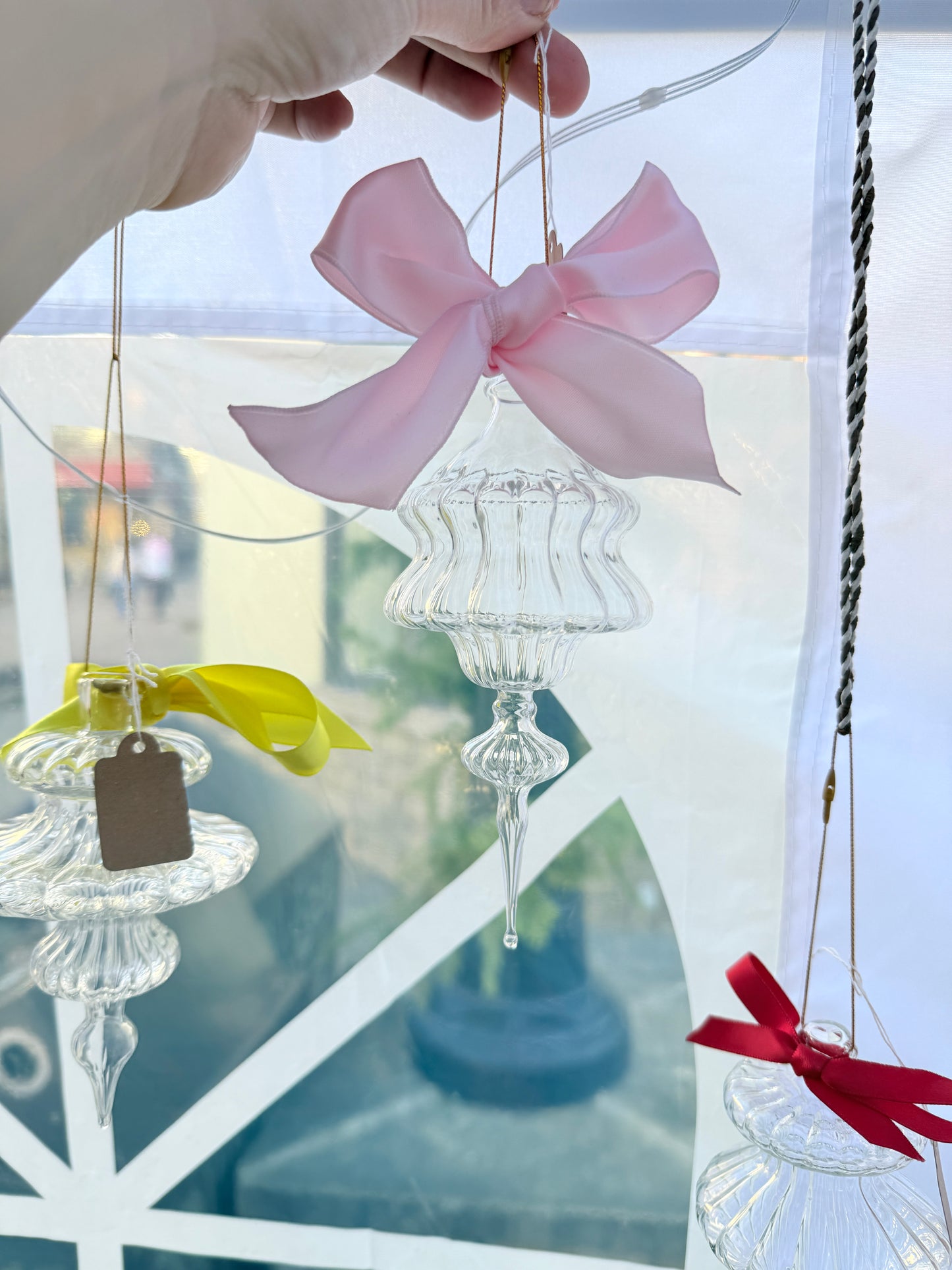 Snowflake with Baby Pink Bow