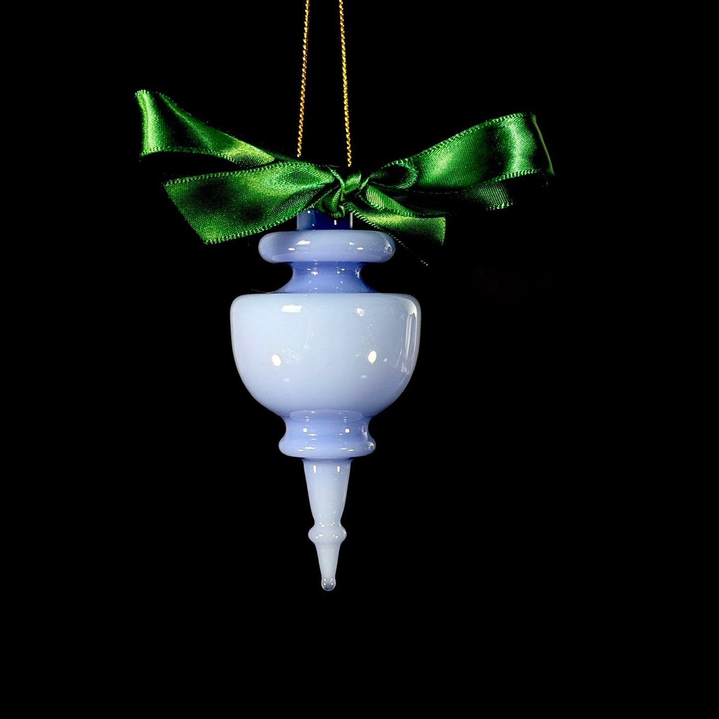 Cindy Lou Blue with Emerald Bow