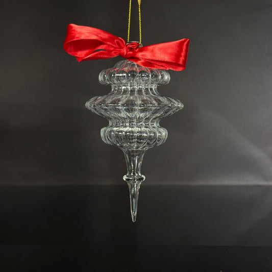 Snowflake with Satin Crimson Bow