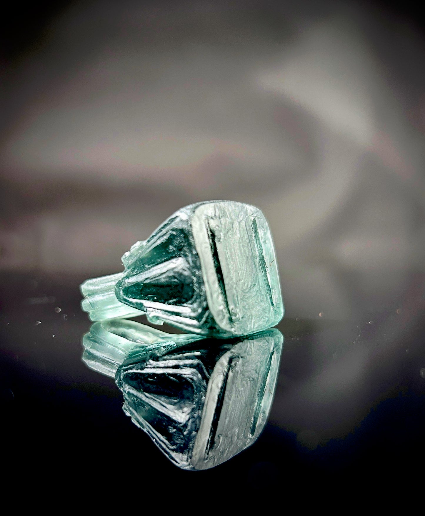 Birkin 30 in Vert Anglais on Swift Leather- Hand Carved Glass Pendant