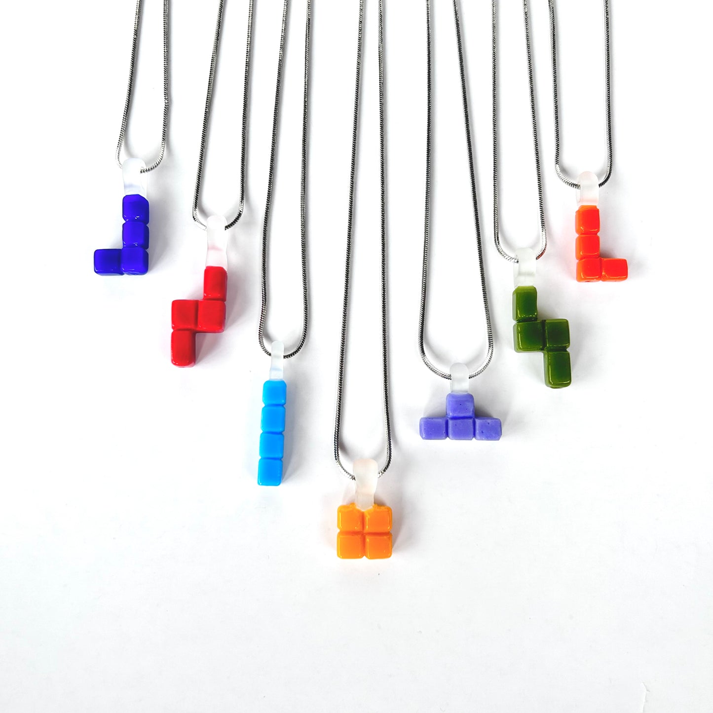 Tetris Pendant “I” Block in Caribbean Blue