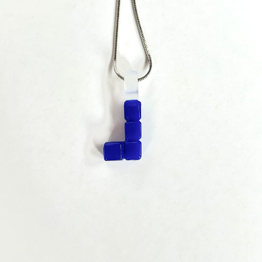 Nostalgia “J” Block Pendant in Deja Blue