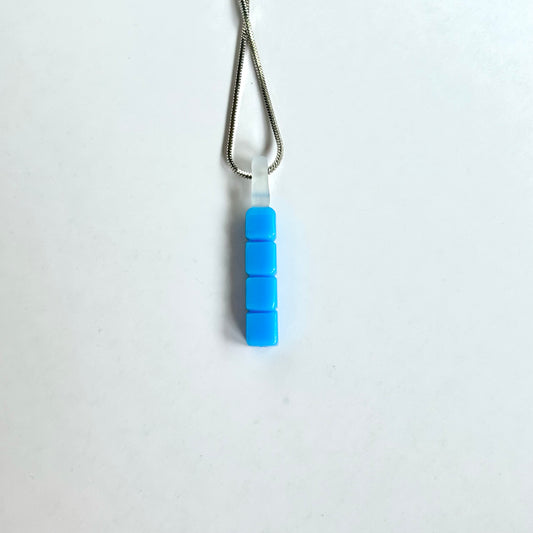 Tetris Pendant “I” Block in Caribbean Blue